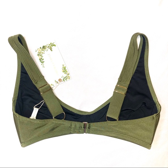 ‼️SOLD‼️ Chelsea & Violet Olive Quilted Bralette Bikini Top - Picture 4 of 7